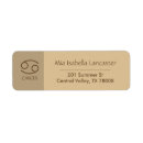 Search for cancer return address labels Zodiac