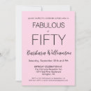 Search for fifty and fabulous 50th birthday invitations Minimal modern simple