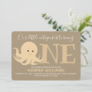 Search for under the sea 1st birthday invitations Gender neutral