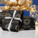 Search for black and silver christmas wrapping paper Vintage