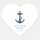 Search for beach heart wedding stickers Nautical