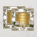 Search for cream white roses wedding invitations Gold