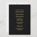 Search for black and gold reception invitations Minimal