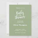 Search for sage green baby shower invitations Script calligraphy