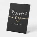 Search for gold reserved wedding signs Simple