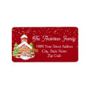 Search for cute santa claus return address labels Red
