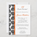 Search for orange damask invitations Lace