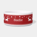 Search for santa claus pet bowls Red