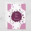 Search for pink splatter invitations Girly