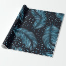 Search for feathers wrapping paper Blue