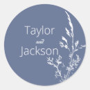 Search for slate blue wedding stickers Simple
