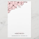 Search for pink flowers stationery paper Feminine