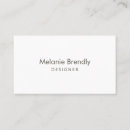 Search for minimal business cards Interior designer