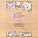 Search for purple white birthday invitations Watercolor