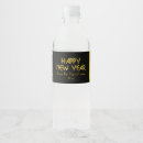Search for new year water bottle labels Gold