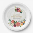 Search for burgundy and gold plates Fall baby shower