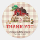 Search for farm animals thank you stickers Red barn