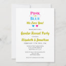 Search for pink and blue gender reveal invitations Party