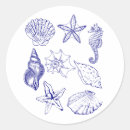 Search for blue seashell stickers Coastal