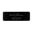 Search for gold glitter confetti return address labels Typography