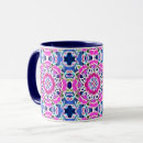 Search for mandala pattern mugs Blue and pink
