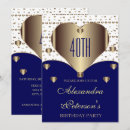 Search for golden birthday invitations White