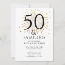 Search for black and white 50th birthday invitations 50 year old