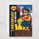 Search for girl superhero invitations Cute
