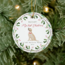 Search for yellow lab puppy christmas tree decorations Dog
