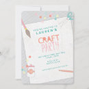 Search for arts and crafts party invitations Pastel