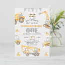 Search for boys construction birthday invitations For kids