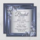 Search for navy and silver bridal shower invitations Floral