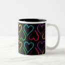 Search for colorful hearts mugs Black