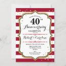 Search for ruby invitations 40th anniversary