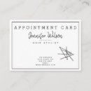 Search for hair salon appointment cards Minimal