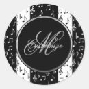 Search for black white music stickers Musical