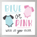 Search for baby gender reveal posters Blue or pink