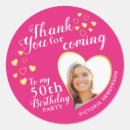 Search for thank you 50 birthday stickers Fifty and fab