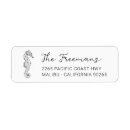 Search for seahorses return address labels Elegant