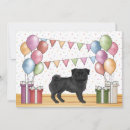 Search for pug birthday invitations Celebration