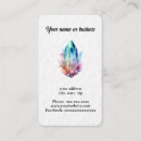 Search for crystal healing business cards Psychic