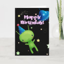 Search for cute alien postcards Adorable