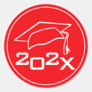 Search for red graduation stickers Class of 2025