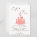 Search for cake 1st birthday invitations Girl
