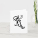 Search for alphabet monogram note cards Black and white