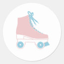 Search for roller skating party stickers Pink roller skates