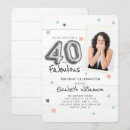 Search for 40 and fabulous invitations Modern