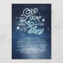 Search for stars engagement party invitations Night sky