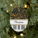 Search for piano christmas tree decorations Gold