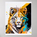 Search for geometric lion art Modern